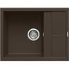 Elleci LGU12578 Lavello 1 vasca con gocciolatoio Reversibile Sopratop 65 x 50 cm finitura Granitek Matt Espresso 78 Unico 125