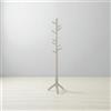 LIBEROSHOPPING Appendiabiti da terra in legno con 9 ganci base tre piedi altezza 180 cm Grigio