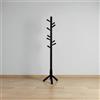 LIBEROSHOPPING Appendiabiti da terra in legno con 9 ganci base tre piedi altezza 180 cm Nero