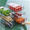 YekouMax Contenitori per dispensa, organizer per frigorifero, contenitori impilabili in plastica con cassetti, contenitori estraibili per frigorifero, cucina, ufficio (confezione da 2, extra large e