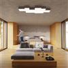 Plafoniera Quadrata in PVC da Soffitto 2xE27 HORUS 35 Grey da interno