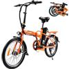 KAISDA K7S Bicicletta elettrica, pneumatico 20x1,95 pollici, motore 36V 350W, velocità massima 25-28km/h - Arancione