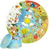 boppi Puzzle Le 4 Stagioni Per Bambini Da 5 A 8 Anni 150 Pezzi - Giochi Educativi 4 Anni Da Tavolo - Puzzle Rotondo Con Porta Puzzle Diametro 58cm Ecofriendly By Boppi