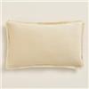 ROOM99 Boca Chica - Federa decorativa per cuscino, estetica, moderna, per camera da letto, soggiorno, in cotone, beige, 30 x 50 cm