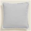 ROOM99 Boca Chica 40 x 40 cm federa decorativa per cuscino, cuscino decorativo decorativo per camera da letto, soggiorno, stile bohémien, cotone grigio chiaro