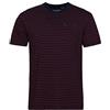 Superdry Maglietta a Righe T-Shirt, Dark Indigo/Americana Red, XS Uomo