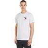 Tommy Hilfiger Tommy Jeans T-shirt Maniche Corte Uomo Essential Flag Tee Slim Fit, Bianco (White), M