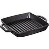 Staub 40511-728-0 Grill Pans Bistecchiera Rettangolare con Due Manici, 23 x 23 cm