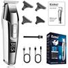 KEMEI Men's LCD Display Baldhead Hair Clipper Professionale Beard Hair Trimmer Strumenti Elettrici Tagliacapelli Macchina Ricaricabile Edger, Cordless e USB Ricaricabile