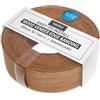 WoodPress® Bordo da stiro in vero mogano da 30 mm - Rotolo da 7,5 m - Nastro per impiallacciatura di legno pre-incollato per una facile applicazione fai da te