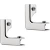 Hoopever Connettore in Vetro, 2 Morsetti in Acciaio Inox, Supporto per Vetro senza Montatura per Fissaggio o Fai da te, Protezione Antivento, Vetrina in Vetro, per Vetro di Spessore 5-10 mm (Forma L)