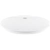Alessi Plissé MDL16 W - Bilancia da Cucina Digitale di Design con Supporto a Muro, in Vetro Temprato e Resina Termoplastica, Batteria Ricaricabile con Porta USB-C, Bianco