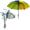 com-four® Supporto per ombrellone - Supporto per ombrellone per ringhiera del Balcone o Tavolo - Supporto per ombrellone per Balcone e terrazza (Ø 19-32mm - 01 Pezzi)