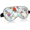 JUNZAN Maschera da notte vintage con fiori per donne e uomini, maschera per gli occhi da viaggio per dormire in aereo che blocca la luce