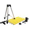 Huepar 3,7m/12ft Palo di Montaggio Laser per Laser Rotante e Livella Laser, Palo Telescopico con Treppiede, Staffa Regolabile con Filettatura Maschio 1/4-20 e Adattatore Filettato 5/8-11 - LP36