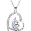 Arrebol Collana Donna Argento Sterling 925 Ciondolo Protettore degli Animali,Regalo di Natale Originale per Moglie Figlia - Regolabile |45cm+5|