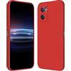 RankOne Custodia per OnePlus Nord CE 2 5G (6.43 Inches) Cover Morbida in Silicone TPU - Rosso Biancospino