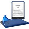 MoKo Custodia Compatibile con Kindle Paperwhite da 6,8 Pollici 11a Generazione 2021, Kindle Paperwhite Edizione Signature, Cover con Retro in TPU Flessibile e Trasparente, Blu Marinaro