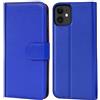 Verco custodia per iPhone 11, Case per Apple iPhone 11 Cover PU Pelle Portafoglio Protettiva (6.1 inch), Blu