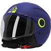 Acerbis CASCO JET BREZZA con Visiera e Omologazione ECE 22.06 (Blu Opaco - Taglia M)