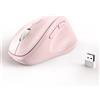 MICROPACK Digitally Yours Mouse wireless ergonomico Micropack con chiavetta USB per PC, laptop e desktop, mouse verticale con clic silenziosi, batteria a lunga durata, fino a 1600 DPI e 1 batteria AA, Rosa