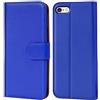Verco custodia per Apple iPhone 5 5S SE, Case per iPhone SE Cover PU Pelle Portafoglio Protettiva, Blu