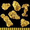 Gold-Fieber 3 grammi vera pepite d'oro XL in alaska con 4 - 8 mm e certificato di autenticità e impianto di valore. Molto raro.