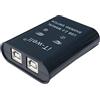 Leeadwaey Splitter USB portatile 2 in 1 per condivisione della stampante USB Plug and Play, nero