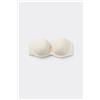 Tezenis Reggiseno A Fascia Leggermente Imbottito Microfibra Riciclata Full Coverage Donna Avorio