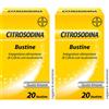 Bayer SpA Citrosodina Effervescente Digestivo con Calcio Bustine Limone Set da 2 2x20 g Bustina