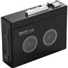 Haptufer Lettore di cassette stereo retrò nero Walkman nastro a cassette musica audio inversa automatica con Bluetooth