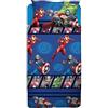 hermet Avengers, Set Lenzuolo Letto Singolo, Completo Letto Singolo Disney, Lenzuolo Sopra, Lenzuolo Con Angoli, Federa, Blu, Marvel, Disney, 100% Cotone, Prodotto Ufficiale