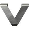 GARDINIA Gancio Decorativo a V, Decorazione per Porte e Finestre, Adatto per Tende a Pacchetto, Tende e Tendaggi, Aspetto Acciaio Inox, Confezione da 2 Pezzi