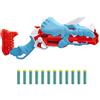 Nerf DinoSquad Tricera-blast Blaster, Break-Open 3-Dart Loading, 12 Nerf Darts, Dart Storage, Triceratops Dinosaur Design