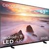 Cecotec TV LED 43 Smart TV Serie A2 ALU20043. 4K UHD, Android 11, Design Senza Cornice, MEMC, Dolby Vision e Dolby Atmos, HDR10, 2 Altoparlanti da 10W, Modello 2023