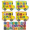 CoComelon Bus Bingo Game - CoComelon Puzzle Game per bambini dai 18 mesi in su - Gioco da tavolo per Bingo per bambini e famiglia, include 4 carte Bingo a tema bus e 24 carte passeggeri