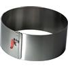Lares - Anello per Torta - Nastro a Molla in Acciaio/Acciaio Inox Regolabile - Acciaio Inox, con Leva di bloccaggio, 18-30cm Ø, 15cm Altezza - Made in Germany
