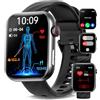YYKY 2024 ECG Orologio Smartwatch,1,96 Smartwatch con 24/7 Temperatura corporea, frequenza cardiaca, Sonno, Pressione sanguigna, 150+ modalità Sportive Braccialetto attività