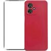 Generico compatibile con Motorola Moto G54 / XT-2343-1 XT2343-2 cover custodia CASE GEL silicone TPU protezione matte flessibile MORBIDA antiurto soft flessibile (Rosso)