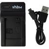 vhbw caricabatterie USB compatibile con Samsung ES78, ES80, ES90, ES91, MV800, PL20, PL80 batterie di videocamera, reflex - Stazione di ricarica