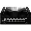 ROUAFWIT Micro Firewall N100 12TH Gen Fanless Mini PC, Router Appliance Computer, Supporto Windows, OPNsense, 6 x 2.5Gbe i226-V, TF, Type C, AES-NI, Barebone, NO RAM NO Storage, NO System