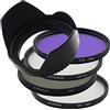 DynaSun - Set di filtri Slim da 72 mm, include filtro polarizzatore circolare, filtro Skylight, filtro MCUV, obiettivo, filtro FL-D, copriobiettivo, per fotocamere Nikon, Pentax, Olympus, Samsung, Sony, Panasonic, Fujifilm