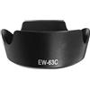 Domasvmd EW-63C Paraluce EW63C Protetor per obiettivo EF-S 18-55mm F/3.5-5.6 IS per obiettivo della fotocamera Protezione accessorio 58mm Dedicato Lens Shade EW63C Compatibile con fotocamere 700D/100D