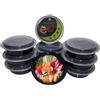 EMPOTEC SET 10 PEZZI Contenitori Alimenti Plastica NO BPA Porta Pranzo Coperchi a Chiusura Ermetica Ciotole Piatti Riutilizzabili Microonde Freezer e Lavastoviglie Forma Rotonda Circolare 18,5x5,8cm OZ28