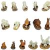Generico Set 15 Pezzi Animali in Miniatura per Presepe 2,5 x h. 2,5 cm in Resina Cani, Oce, Papere, Galline, Capre, Pecorelle Assortite Presepio Decorazioni Natalizie Paesaggio Scenario di Natale