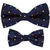 Axy FLIP1 - Set di papillon regolabili per papà e bambino, già legati, per cresima blu Bunt Nr.6