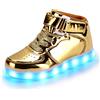 Padgene Scarpe Stringate con Luci LED in Materiale Sintetico Bambino Scarpe da Ginnastica Casual Calzature per Ragazzi e Ragazze Unisex, Rosso, 28EU