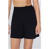 Tezenis Bermuda In Felpa Cotone Con Coulisse Donna Nero