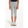 Tezenis Leggings Capri In Cotone Tinta Unita Bimba Bambina Grigio