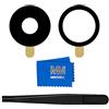 MMOBIEL Lente in Vetro per Fotocamera Posteriore Compatibile con iPhone 11 2019 Vetro Fotocamera con Doppio Lato Adesivo Pinzette e Panno Incluso - Nero